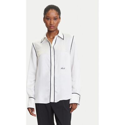KARL LAGERFELD Koszula A3W11012 Biały Regular Fit 46 Biały Damskie KARL LAGERFELD Koszula A3W11012 Biały Regular Fit 46 Biały Damskie