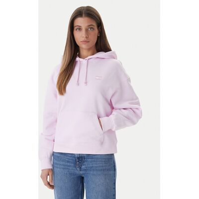 Tommy Jeans Bluza Badge DW0DW19414 Różowy Boxy Fit M Różowy Damskie Tommy Jeans Bluza Badge DW0DW19414 Różowy Boxy Fit M Różowy Damskie