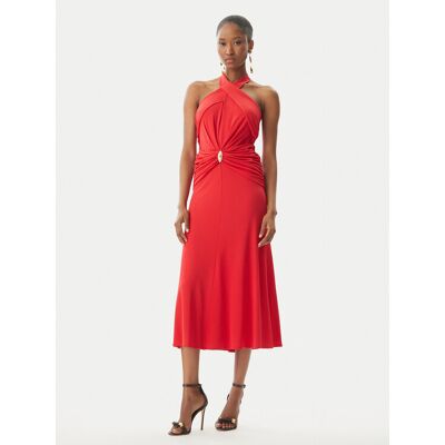 Elisabetta Franchi Sukienka koktajlowa AB71952E2 CG5 Czerwony Regular Fit 44 Czerwony Damskie Elisabetta Franchi Sukienka koktajlowa AB71952E2 CG5 Czerwony Regular Fit 44 Czerwony Damskie