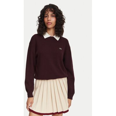 Lacoste Sweter AF4158 Brązowy Regular Fit 36 Brązowy Damskie Lacoste Sweter AF4158 Brązowy Regular Fit 36 Brązowy Damskie
