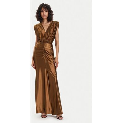ACCESS FASHION Sukienka wieczorowa 63-3333-124 Brązowy Regular Fit L Brązowy Damskie ACCESS FASHION Sukienka wieczorowa 63-3333-124 Brązowy Regular Fit L Brązowy Damskie