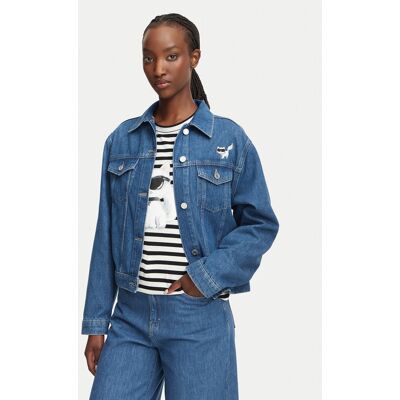 KARL LAGERFELD Kurtka jeansowa B3W14010 Niebieski Regular Fit S Niebieski Damskie KARL LAGERFELD Kurtka jeansowa B3W14010 Niebieski Regular Fit S Niebieski Damskie