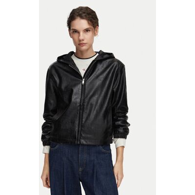 Calvin Klein Jeans Kurtka z imitacji skóry LV047G516G Czarny Regular Fit XS Czarny Damskie Calvin Klein Jeans Kurtka z imitacji skóry LV047G516G Czarny Regular Fit XS Czarny Damskie