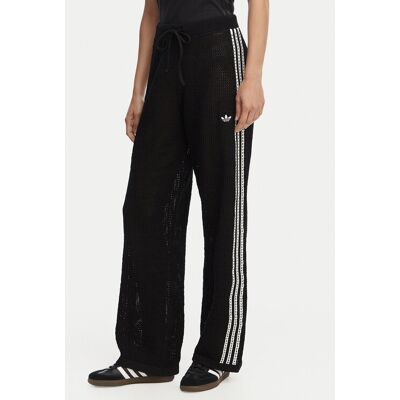 Adidas Spodnie dzianinowe Knitted Crochet Firebird KC6494 Czarny Regular Fit XS Czarny Damskie Adidas Spodnie dzianinowe Knitted Crochet Firebird KC6494 Czarny Regular Fit XS Czarny Damskie
