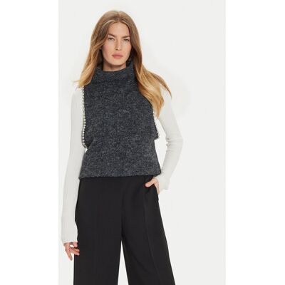 Eleh Kamizelka EM1011 Szary Regular Fit NOSIZE Szary Damskie Eleh Kamizelka EM1011 Szary Regular Fit NOSIZE Szary Damskie