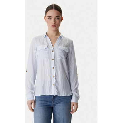 Vero Moda Koszula Bumpy 10275283 Niebieski Regular Fit XS Niebieski Damskie Vero Moda Koszula Bumpy 10275283 Niebieski Regular Fit XS Niebieski Damskie
