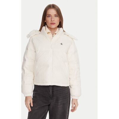 Calvin Klein Jeans Kurtka puchowa Essential LV047D501G Écru Relaxed Fit XL Kremowy Damskie Calvin Klein Jeans Kurtka puchowa Essential LV047D501G Écru Relaxed Fit XL Kremowy Damskie