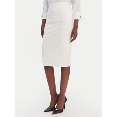 Elisabetta Franchi Spódnica ołówkowa GO-159-61E2-V360 Écru Regular Fit 46 Kremowy Damskie Elisabetta Franchi Spódnica ołówkowa GO-159-61E2-V360 Écru Regular Fit 46 Kremowy Damskie