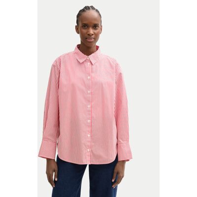 Tom Tailor Denim Koszula Striped loose-fit shirt 1040551 Czerwony Regular Fit S Czerwony Damskie Tom Tailor Denim Koszula Striped loose-fit shirt 1040551 Czerwony Regular Fit S Czerwony Damskie