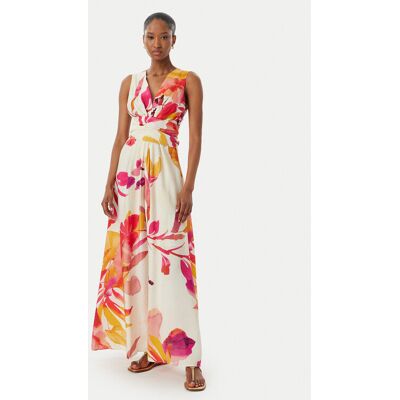 LOLA CASADEMUNT Sukienka wieczorowa MS2616016 Kremowy Regular Fit L Kremowy Damskie LOLA CASADEMUNT Sukienka wieczorowa MS2616016 Kremowy Regular Fit L Kremowy Damskie