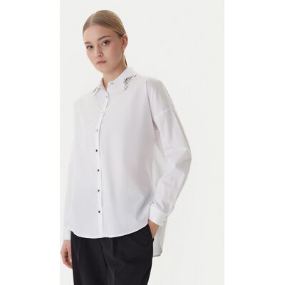 Morgan Koszula 261-CGRAM Biały Oversize 40 Biały Damskie Morgan Koszula 261-CGRAM Biały Oversize 40 Biały Damskie