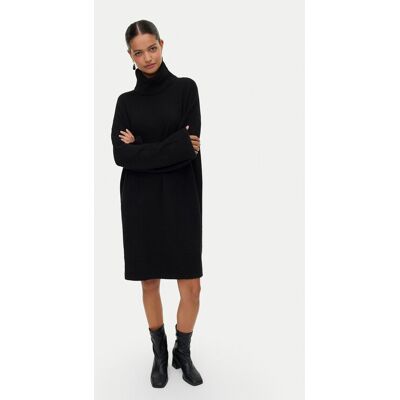 Vero Moda Sukienka dzianinowa Aquarius 10331900 Czarny Regular Fit S Czarny Damskie Vero Moda Sukienka dzianinowa Aquarius 10331900 Czarny Regular Fit S Czarny Damskie