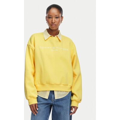 Tommy Hilfiger Bluza Ext Corp WW0WW47831 Żółty jasny Cropp Fit XS Żółty jasny Damskie Tommy Hilfiger Bluza Ext Corp WW0WW47831 Żółty jasny Cropp Fit XS Żółty jasny Damskie