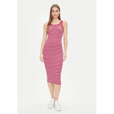 Tommy Jeans Sukienka codzienna Essential DW0DW19447 Czerwony Slim Fit S Czerwony Damskie Tommy Jeans Sukienka codzienna Essential DW0DW19447 Czerwony Slim Fit S Czerwony Damskie