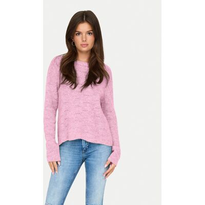 ONLY Sweter 15234745 Różowy Regular Fit L Różowy Damskie ONLY Sweter 15234745 Różowy Regular Fit L Różowy Damskie