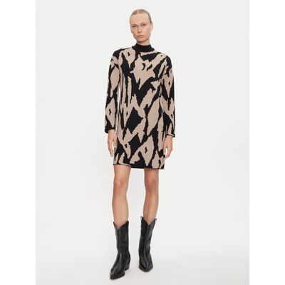 Vero Moda Sukienka dzianinowa Gold New Art 10311362 Beżowy Loose Fit S Beżowy Damskie Vero Moda Sukienka dzianinowa Gold New Art 10311362 Beżowy Loose Fit S Beżowy Damskie