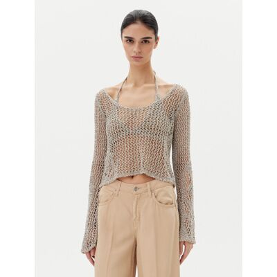 PINKO Sweter Denali 104749 A2FB Szary Regular Fit M Szary Damskie PINKO Sweter Denali 104749 A2FB Szary Regular Fit M Szary Damskie