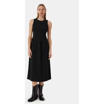 Calvin Klein Sukienka codzienna LV044G207G Czarny Regular Fit XXL Czarny Damskie Calvin Klein Sukienka codzienna LV044G207G Czarny Regular Fit XXL Czarny Damskie