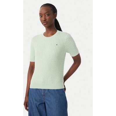 Tommy Hilfiger Sweter WW0WW41787 Zielony jasny Regular Fit M Zielony jasny Damskie Tommy Hilfiger Sweter WW0WW41787 Zielony jasny Regular Fit M Zielony jasny Damskie