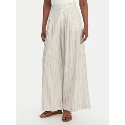 Eleh Spodnie materiałowe SS260272 Écru Relaxed Fit 38 Kremowy Damskie Eleh Spodnie materiałowe SS260272 Écru Relaxed Fit 38 Kremowy Damskie
