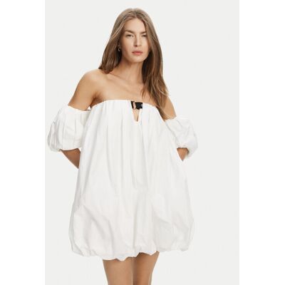 PINKO Sukienka letnia 105211 A2LD ZZ1 Biały Regular Fit S Biały Damskie PINKO Sukienka letnia 105211 A2LD ZZ1 Biały Regular Fit S Biały Damskie