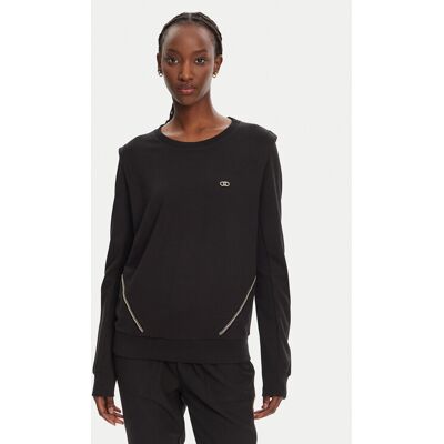 Liu Jo Sport Bluza TA5039 JS182 Czarny Relaxed Fit XS Czarny Damskie Liu Jo Sport Bluza TA5039 JS182 Czarny Relaxed Fit XS Czarny Damskie