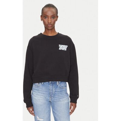 Tommy Jeans Bluza DW0DW21345 Czarny Relaxed Fit M Czarny Damskie Tommy Jeans Bluza DW0DW21345 Czarny Relaxed Fit M Czarny Damskie