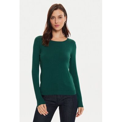 Tatuum Sweter Tessini T2417.090B Zielony Slim Fit S Zielony Damskie Tatuum Sweter Tessini T2417.090B Zielony Slim Fit S Zielony Damskie