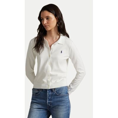 Polo Ralph Lauren Kardigan 211972110002 Biały Slim Fit XXL Biały Damskie Polo Ralph Lauren Kardigan 211972110002 Biały Slim Fit XXL Biały Damskie