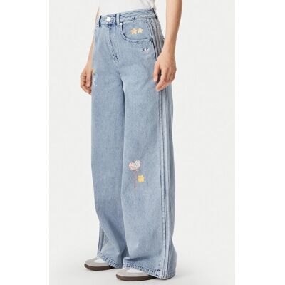 Adidas Jeansy Care Bear High Rise KQ6748 Niebieski jasny Wide Leg 31_32 Niebieski jasny Damskie Adidas Jeansy Care Bear High Rise KQ6748 Niebieski jasny Wide Leg 31_32 Niebieski jasny Damskie