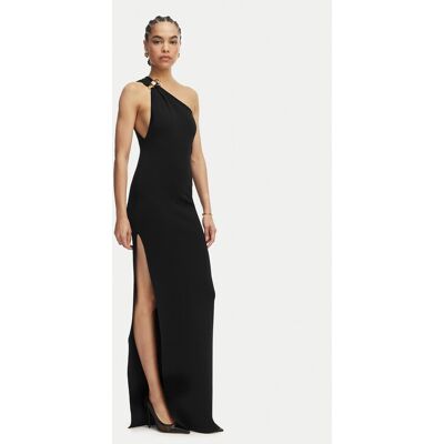 Elisabetta Franchi Sukienka wieczorowa AM-43B-62E2-V600 Czarny Slim Fit 40 Czarny Damskie Elisabetta Franchi Sukienka wieczorowa AM-43B-62E2-V600 Czarny Slim Fit 40 Czarny Damskie