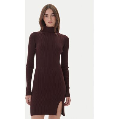 Kontatto Sukienka dzianinowa 3M0827C Brązowy Slim Fit NOSIZE Brązowy Damskie Kontatto Sukienka dzianinowa 3M0827C Brązowy Slim Fit NOSIZE Brązowy Damskie