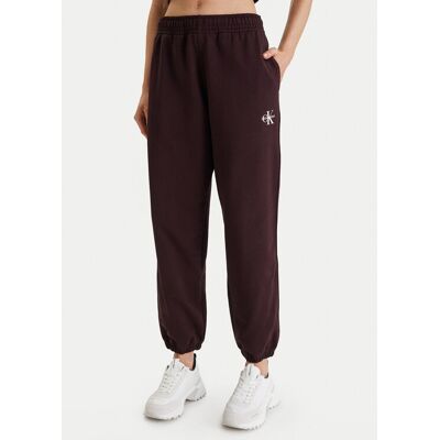 Calvin Klein Jeans Spodnie dresowe Monologo LV047B235G Brązowy Regular Fit XS Brązowy Damskie Calvin Klein Jeans Spodnie dresowe Monologo LV047B235G Brązowy Regular Fit XS Brązowy Damskie