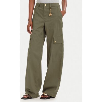MICHAEL Michael Kors Spodnie cargo MT631013X6 Beżowy ciemny Wide Leg 6 Beżowy ciemny Damskie MICHAEL Michael Kors Spodnie cargo MT631013X6 Beżowy ciemny Wide Leg 6 Beżowy ciemny Damskie