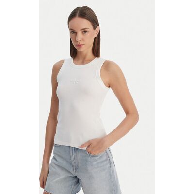 Calvin Klein Jeans Top LV047E200G Biały Slim Fit L Biały Damskie Calvin Klein Jeans Top LV047E200G Biały Slim Fit L Biały Damskie