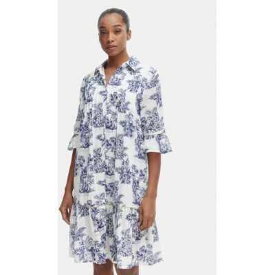 Iconique Sukienka koszulowa IC25-076 Biały Relaxed Fit S Biały Damskie Iconique Sukienka koszulowa IC25-076 Biały Relaxed Fit S Biały Damskie