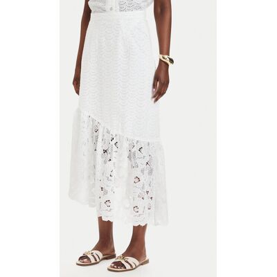 Guess Spódnica midi W6GD40 W1882 Biały Classic Fit M Biały Damskie Guess Spódnica midi W6GD40 W1882 Biały Classic Fit M Biały Damskie