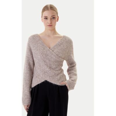 ONLY Sweter Zaggie 15376349 Beżowy Regular Fit XL Beżowy Damskie ONLY Sweter Zaggie 15376349 Beżowy Regular Fit XL Beżowy Damskie