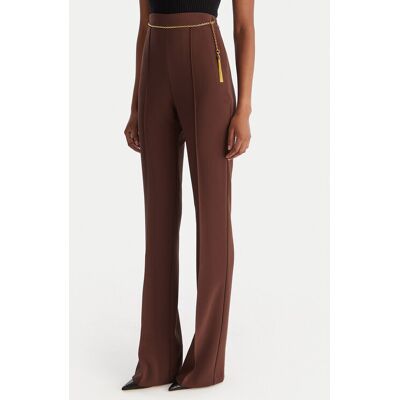 Elisabetta Franchi Spodnie materiałowe PA-141-57E2-V420 Brązowy Regular Fit 44 Brązowy Damskie Elisabetta Franchi Spodnie materiałowe PA-141-57E2-V420 Brązowy Regular Fit 44 Brązowy Damskie