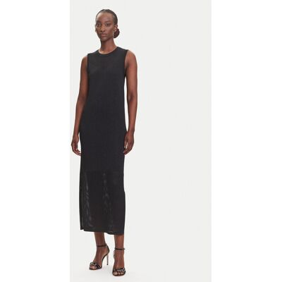 Fracomina Sukienka dzianinowa FJ25SD5007K420Q7 Czarny Regular Fit L Czarny Damskie Fracomina Sukienka dzianinowa FJ25SD5007K420Q7 Czarny Regular Fit L Czarny Damskie