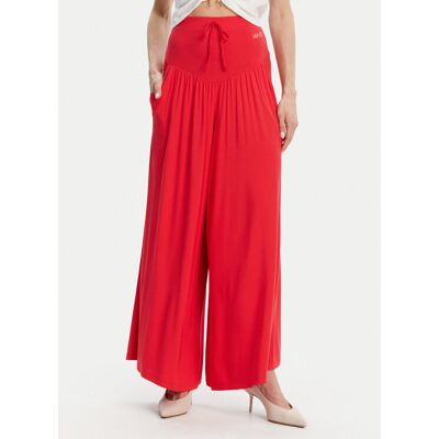 Liu Jo Beachwear Spodnie materiałowe VA5039 JS360 Czerwony Relaxed Fit L Czerwony Damskie Liu Jo Beachwear Spodnie materiałowe VA5039 JS360 Czerwony Relaxed Fit L Czerwony Damskie