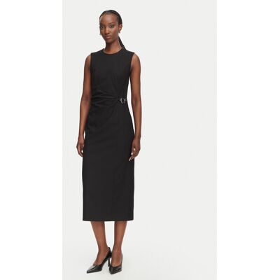 HUGO Sukienka koktajlowa Klinda 50564202 Czarny Regular Fit 40 Czarny Damskie HUGO Sukienka koktajlowa Klinda 50564202 Czarny Regular Fit 40 Czarny Damskie
