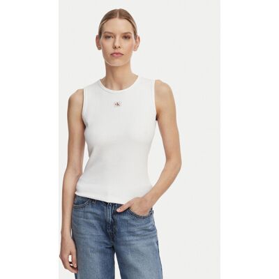 Calvin Klein Jeans Top LV047F246G Biały Slim Fit L Biały Damskie Calvin Klein Jeans Top LV047F246G Biały Slim Fit L Biały Damskie