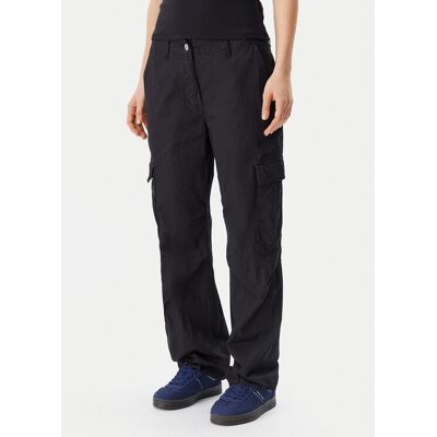 Tommy Jeans Spodnie materiałowe DW0DW20350 Czarny Relaxed Fit 25_30 Czarny Damskie Tommy Jeans Spodnie materiałowe DW0DW20350 Czarny Relaxed Fit 25_30 Czarny Damskie