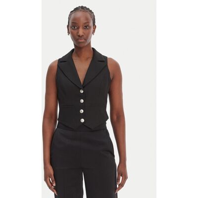 Morgan Kamizelka 251-CJANA.F Czarny Slim Fit 42 Czarny Damskie Morgan Kamizelka 251-CJANA.F Czarny Slim Fit 42 Czarny Damskie