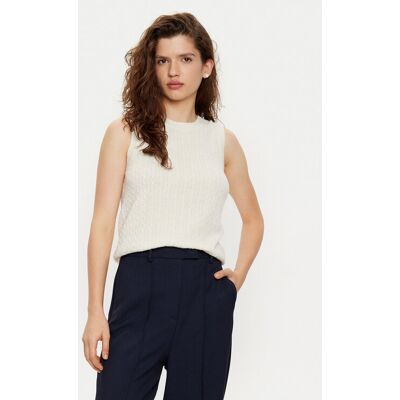 Tommy Hilfiger Kamizelka WW0WW43956 Écru Regular Fit XS Kremowy Damskie Tommy Hilfiger Kamizelka WW0WW43956 Écru Regular Fit XS Kremowy Damskie