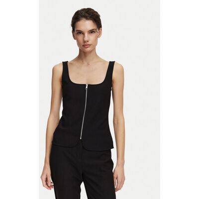 Calvin Klein Top LV044G235G Czarny Regular Fit M Czarny Damskie Calvin Klein Top LV044G235G Czarny Regular Fit M Czarny Damskie