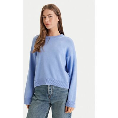 Calvin Klein Sweter LV047D305G Niebieski Relaxed Fit XS Niebieski Damskie Calvin Klein Sweter LV047D305G Niebieski Relaxed Fit XS Niebieski Damskie