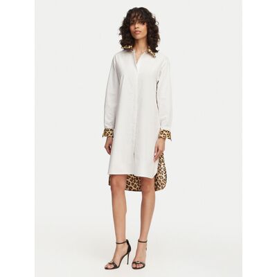 LOLA CASADEMUNT Sukienka koszulowa LS2615118 Écru Loose Fit M Kremowy Damskie LOLA CASADEMUNT Sukienka koszulowa LS2615118 Écru Loose Fit M Kremowy Damskie