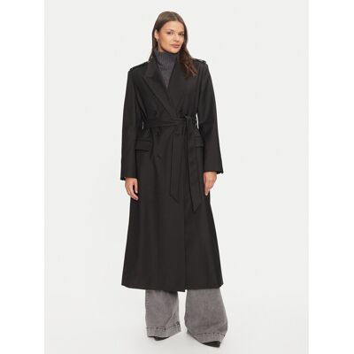 IVY OAK Płaszcz wełniany Colette IO111134 Czarny Oversize S Czarny Damskie IVY OAK Płaszcz wełniany Colette IO111134 Czarny Oversize S Czarny Damskie